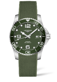 浪琴表康卡斯潜水系列绿色腕表